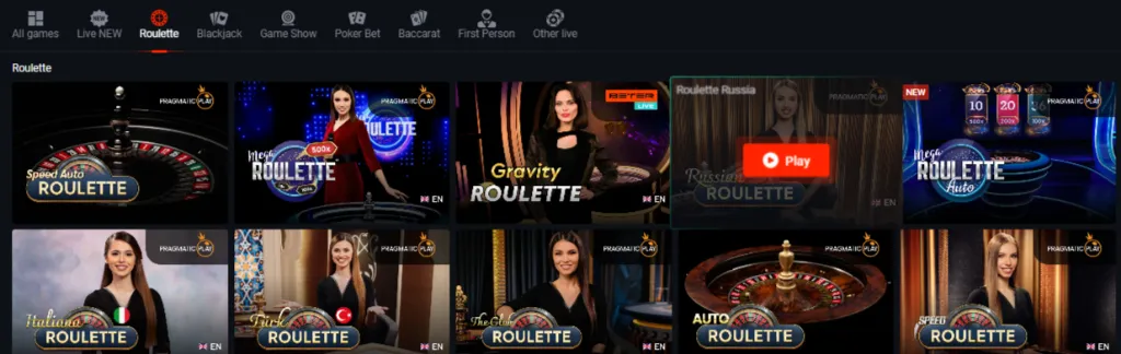 roulette live