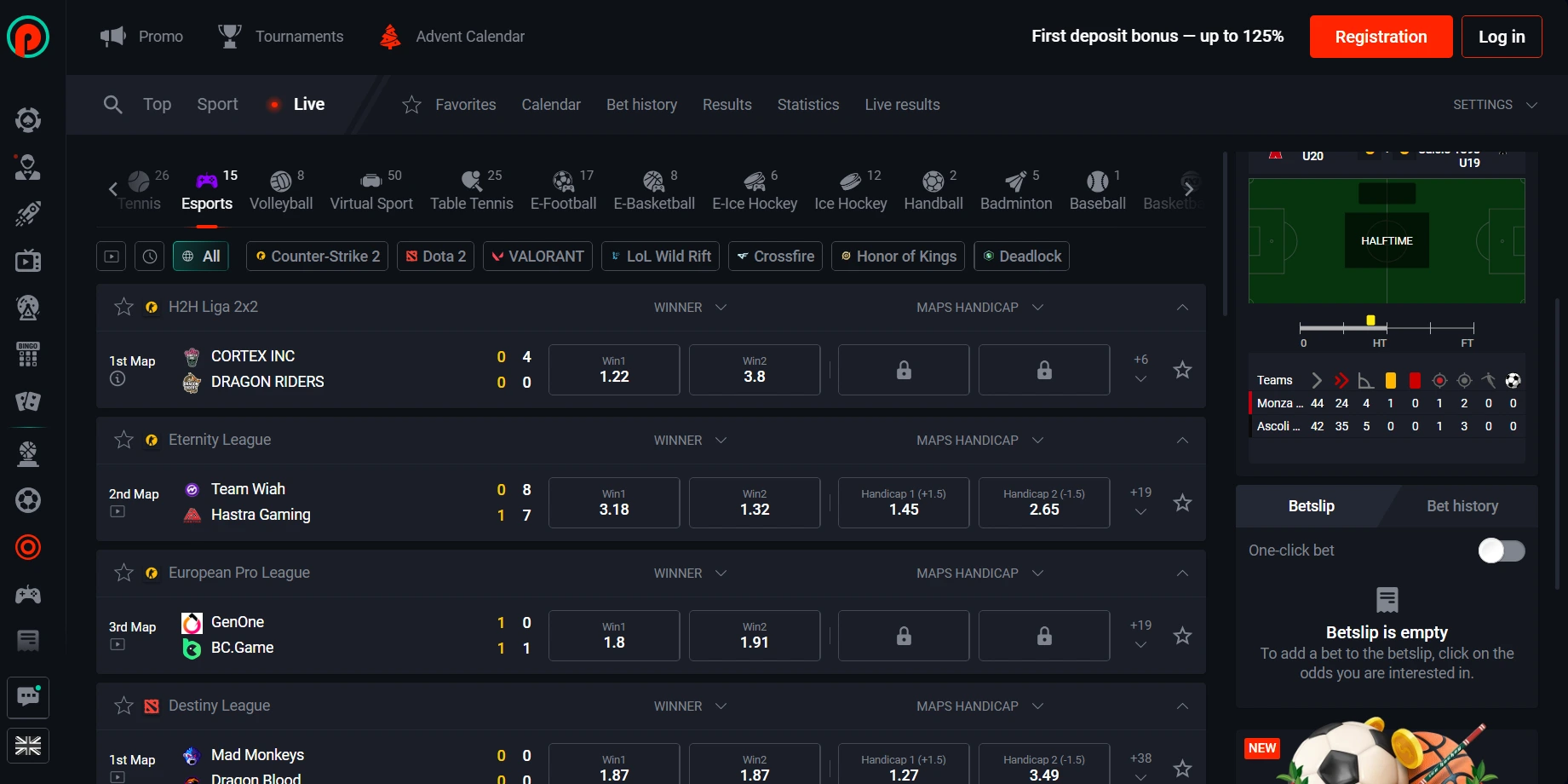 pin up bet eSport